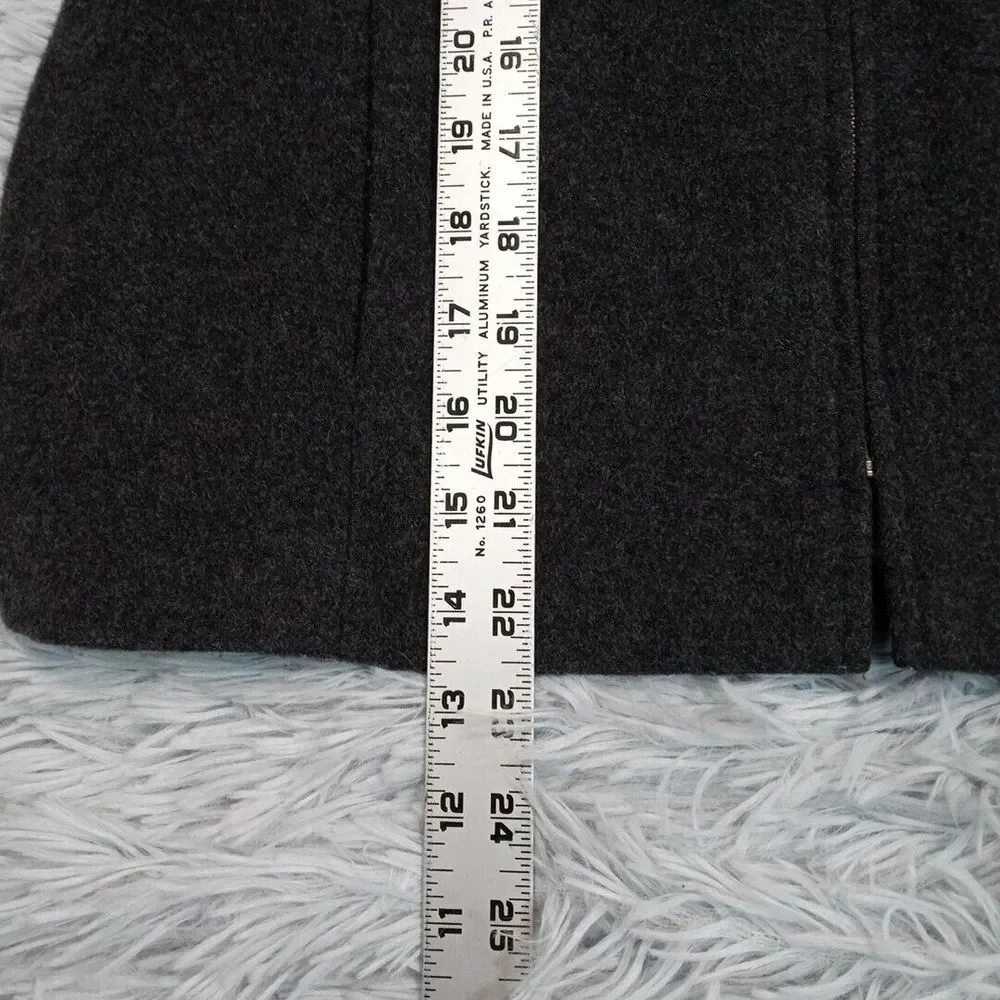 Vintage Petite Sophisticate Jacket Womens 2 Gray Wool Cashmere Blend Preppy Coat